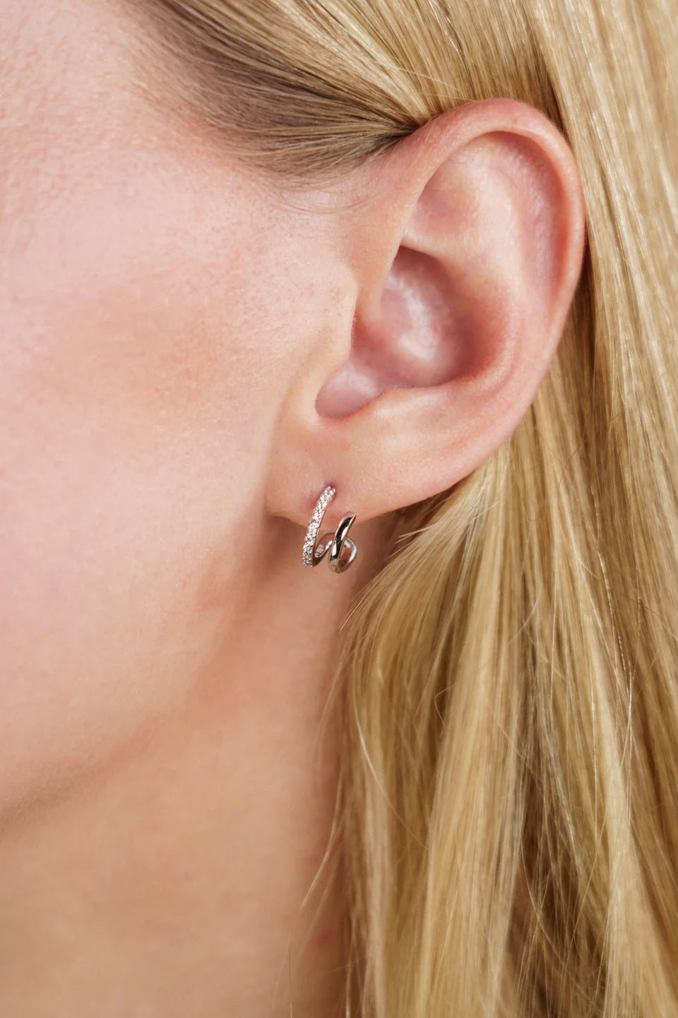 Georgini Midnight Velvet Ratri Silver Double Earring