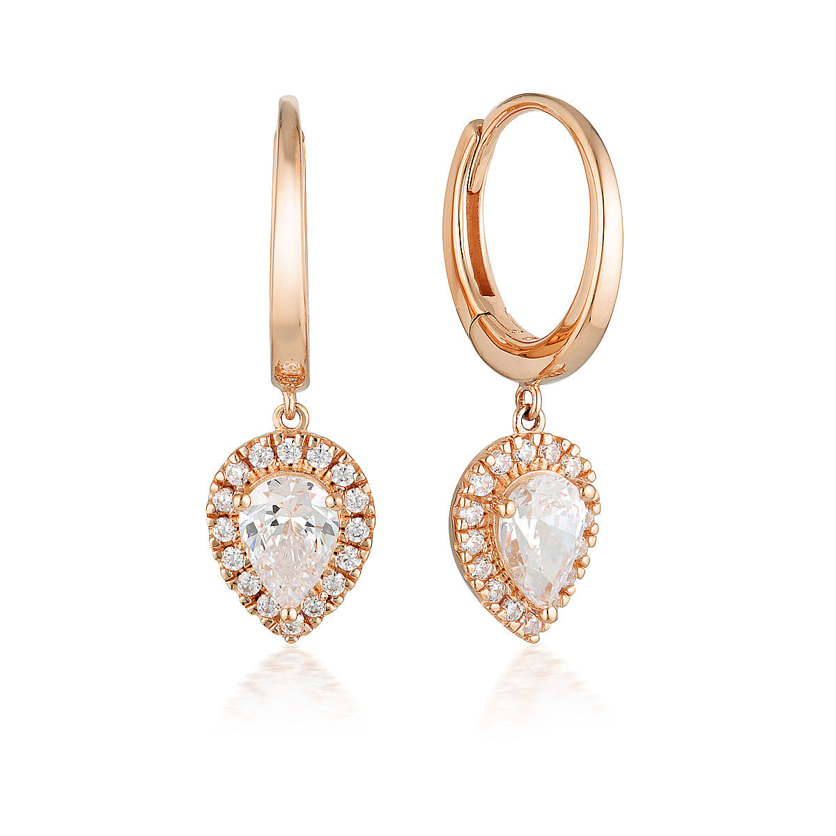 Georgini Luxe Splendore Earrings Rose Gold