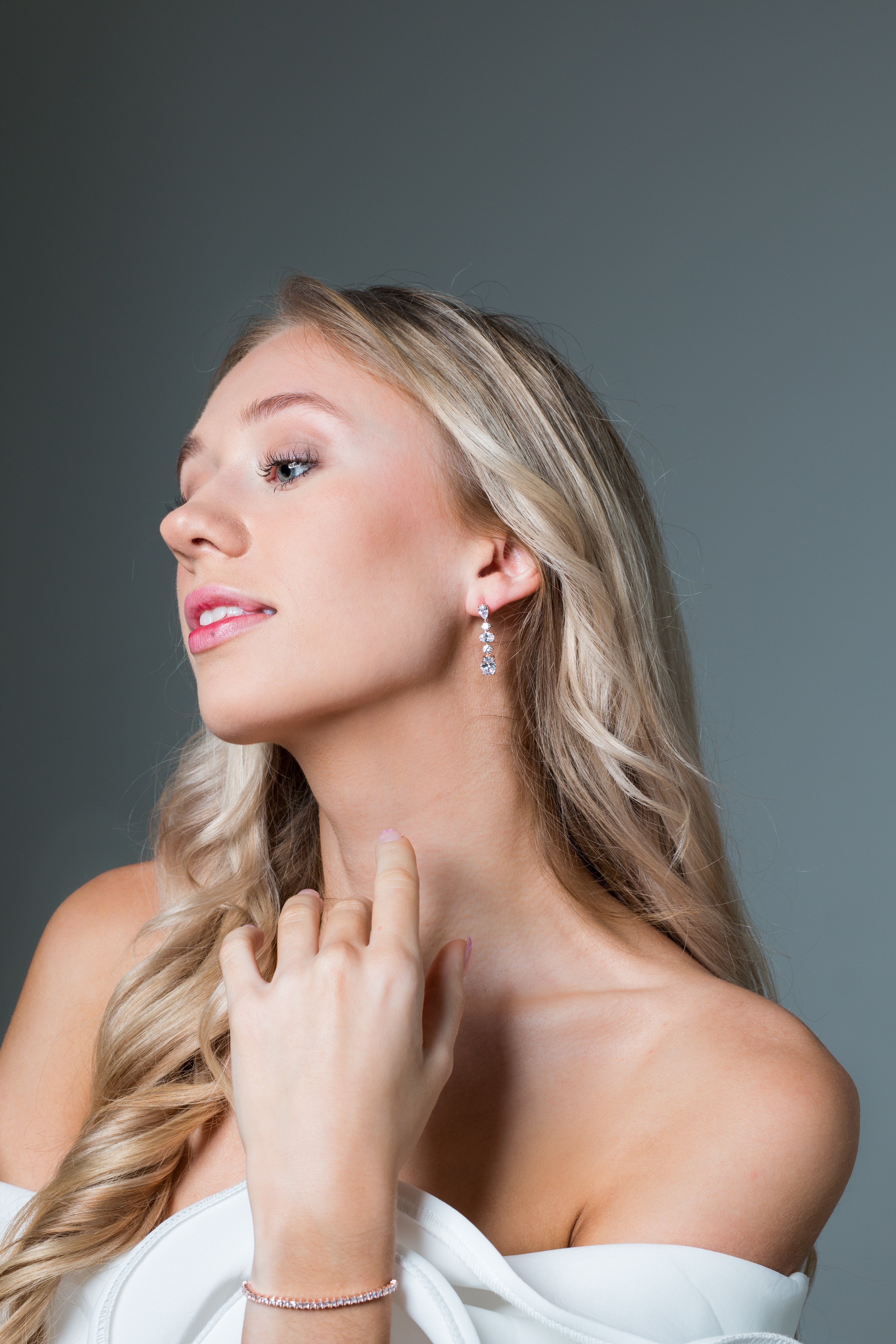 Georgini Iconic Bridal Christina Earrings Rose Gold
