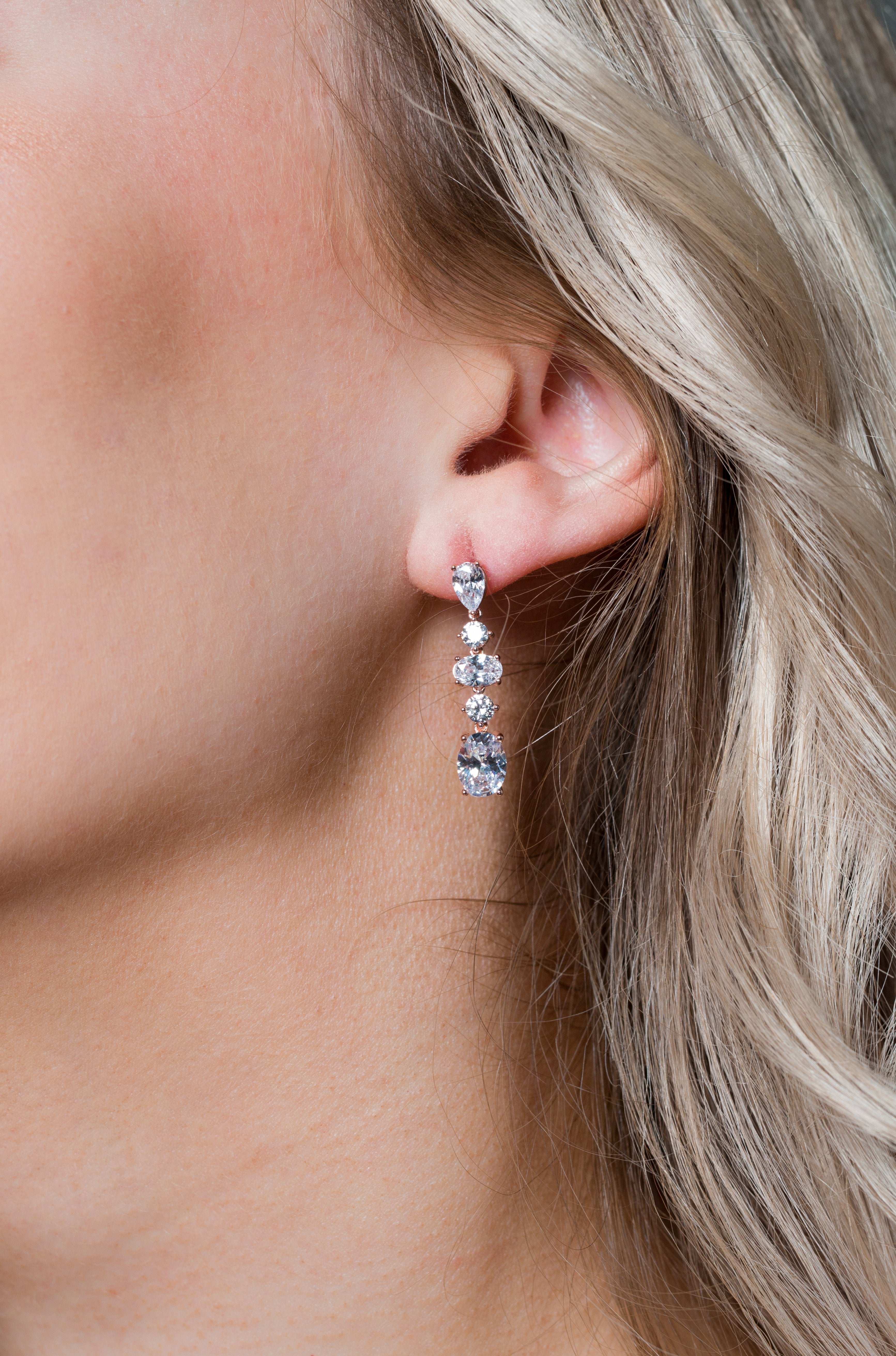 Georgini Iconic Bridal Christina Earrings Rose Gold