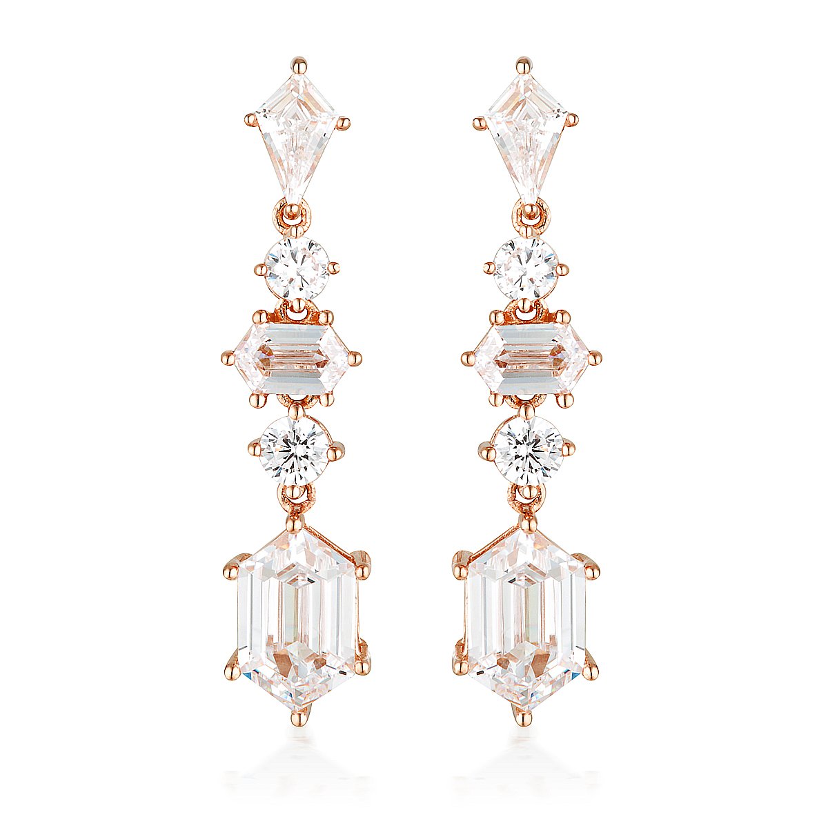 Georgini Rock Star Sword Rose Gold Earrings