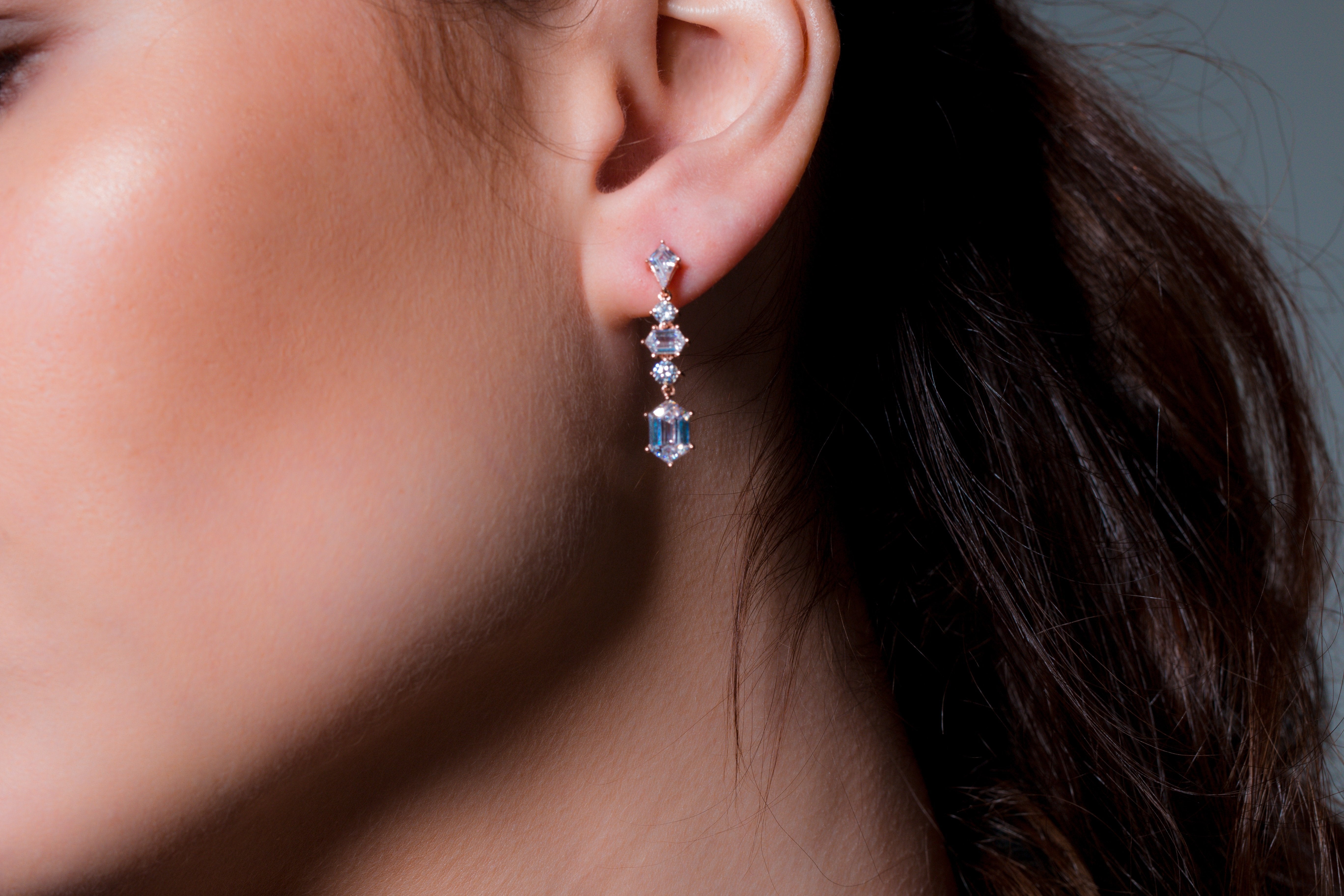 Georgini Rock Star Sword Rose Gold Earrings