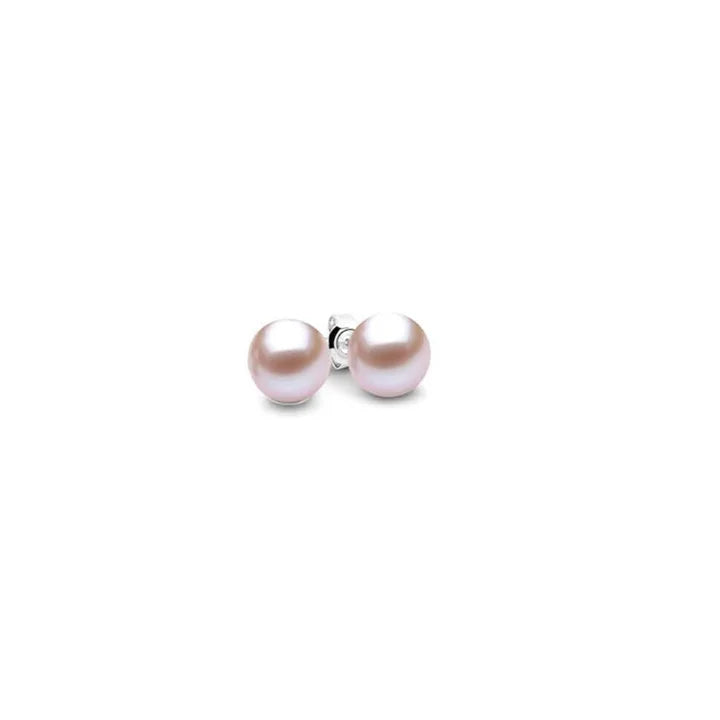 Sterling Silver 3mm Pink Freshwater Pearl stud earrings