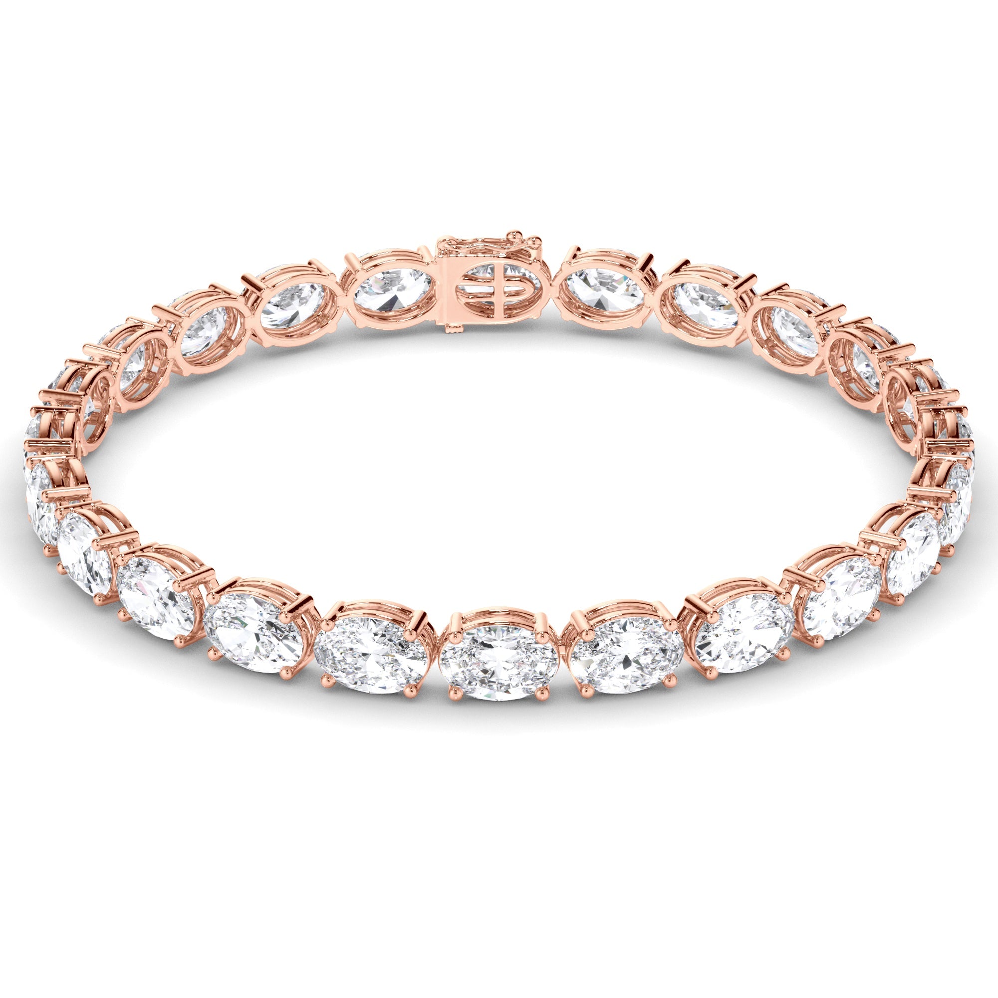 Oval Cut Laboratory Grown Diamond Tennis Bracelet