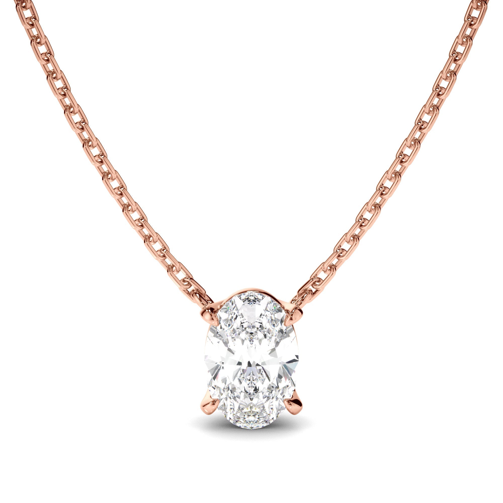 Oval Cut Diamond Necklet