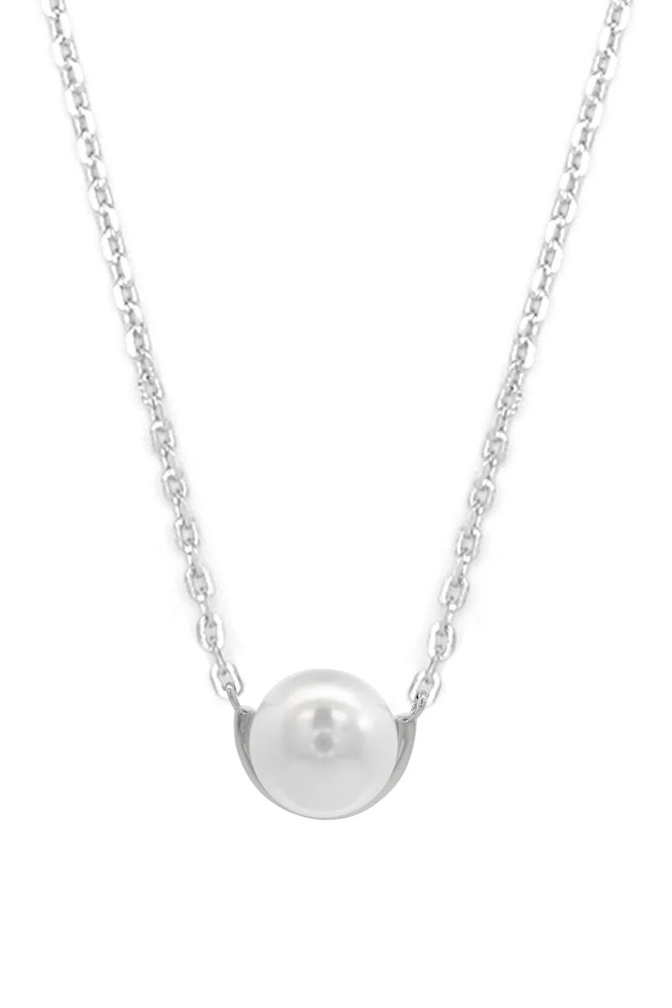 Georgini Adagio Cresent Silver Nine-2-Five Pearl Necklet