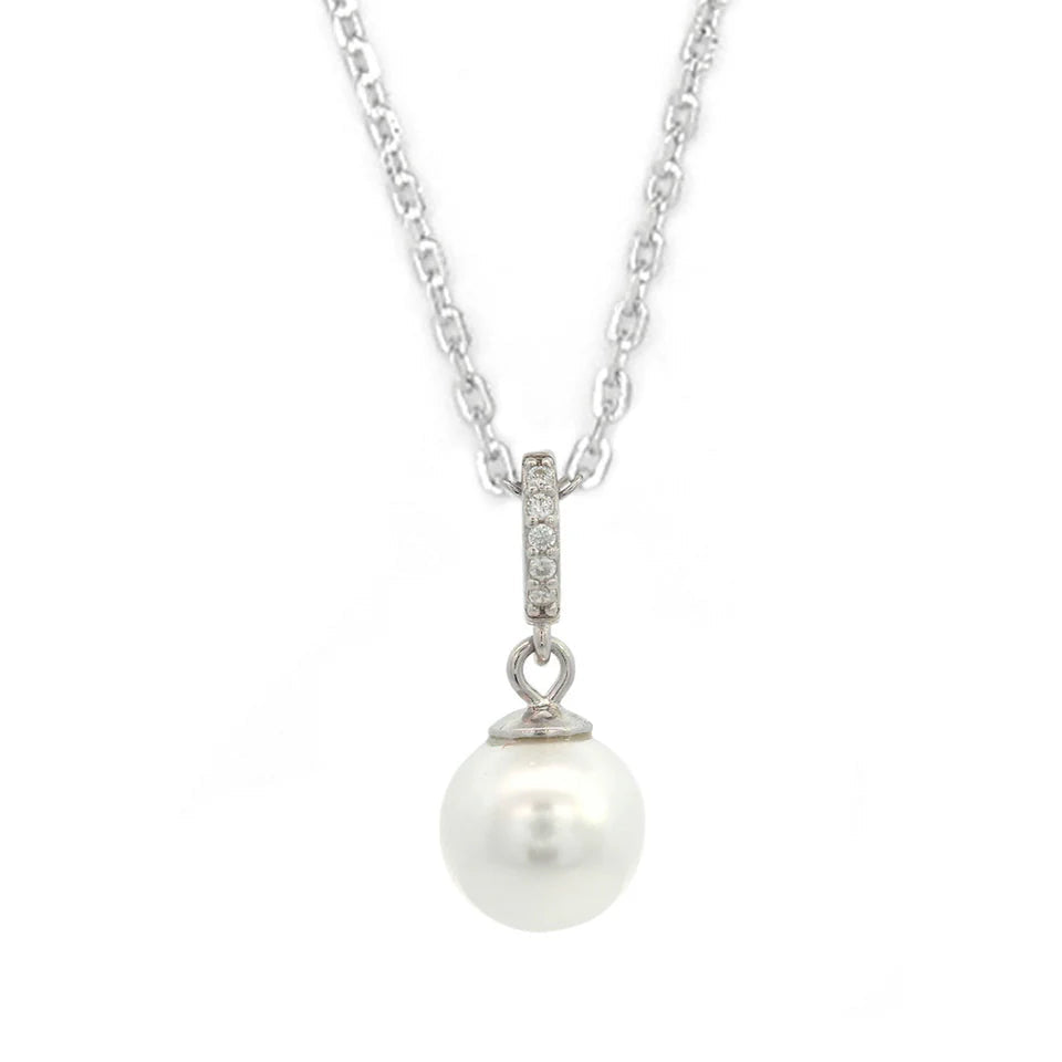 Georgini Adaigo Silver Effortless Glow Pearl Necklet