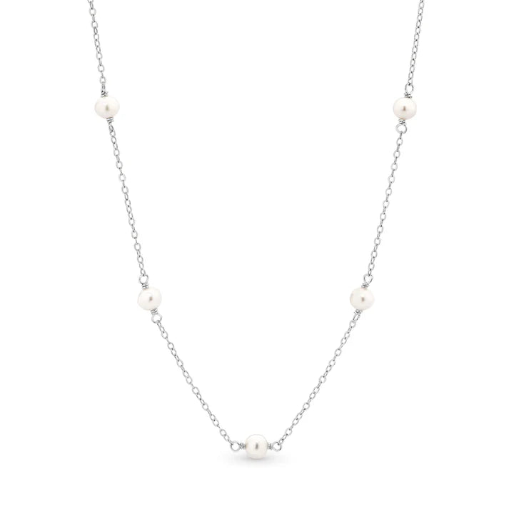 Sterling Silver 5mm Freshwater Pearl necklet, 45cm