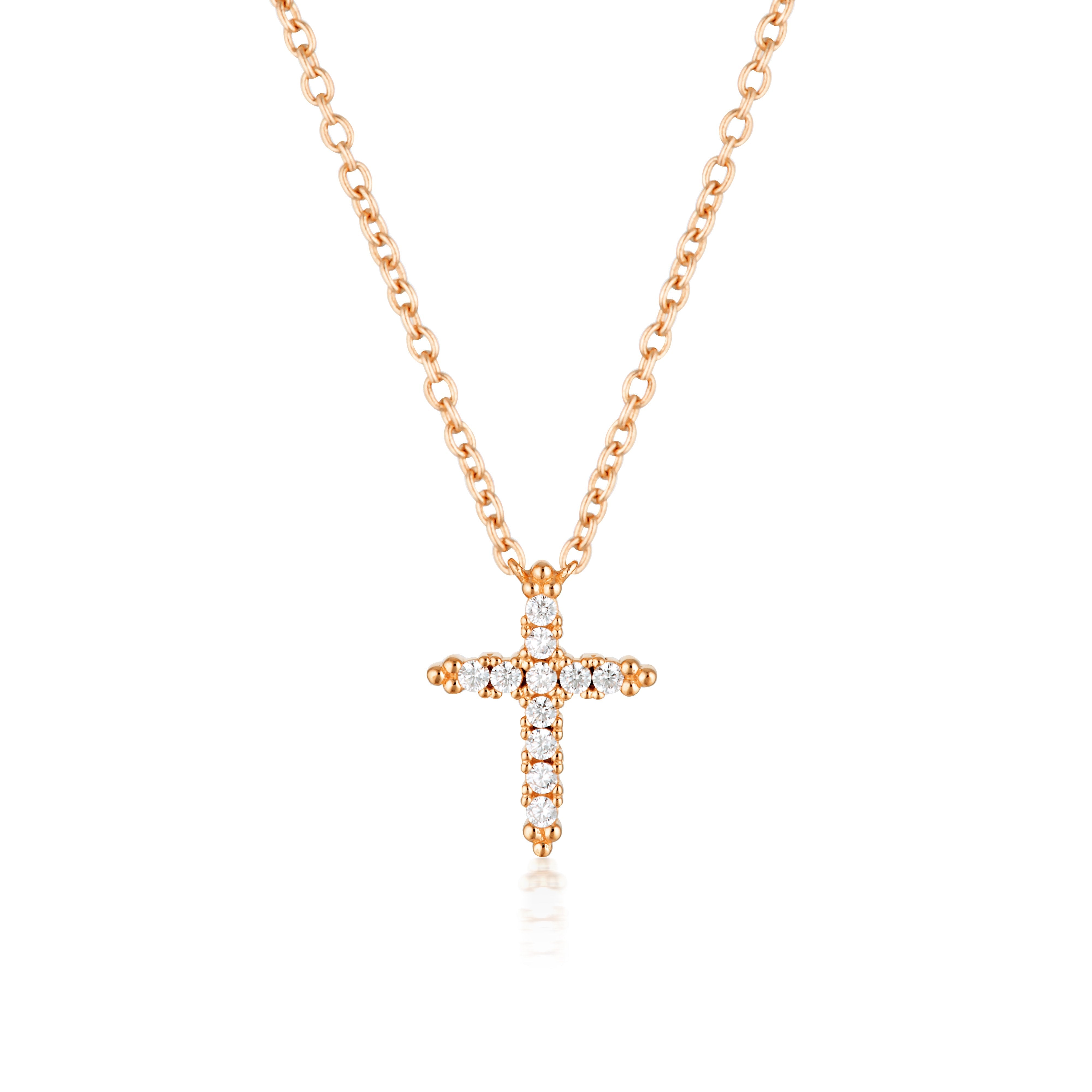 Georgini Rock Star Cross Rose Gold Pendant