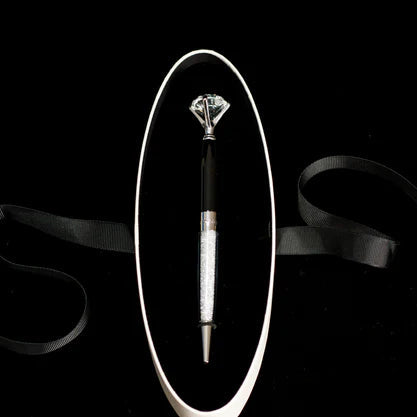 Georgini Diamond Pen, Silver/Onyx