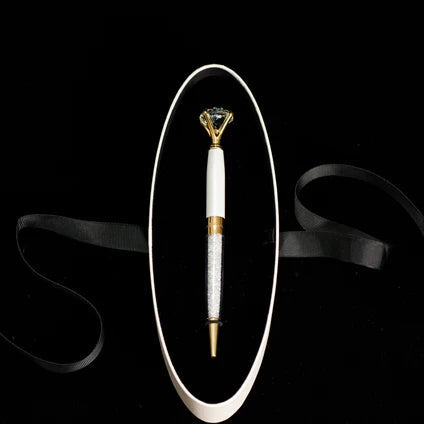 Georgini Diamond Pen, Gold/Pearl