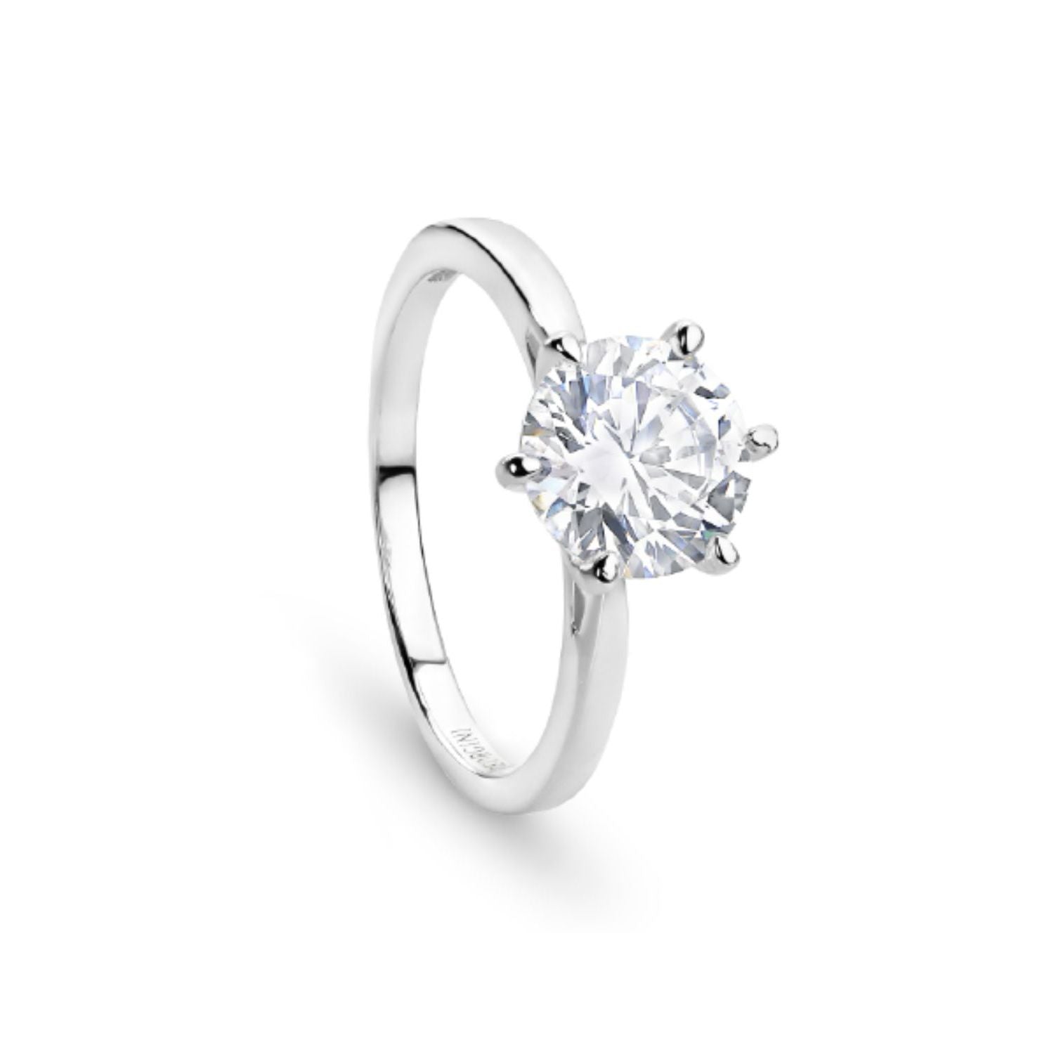 Georgini - Sterling Silver 8mm Cubic Zirconia Ring