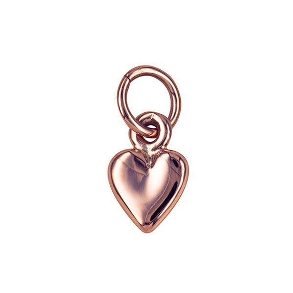 9ct Rose Gold Heart Charm