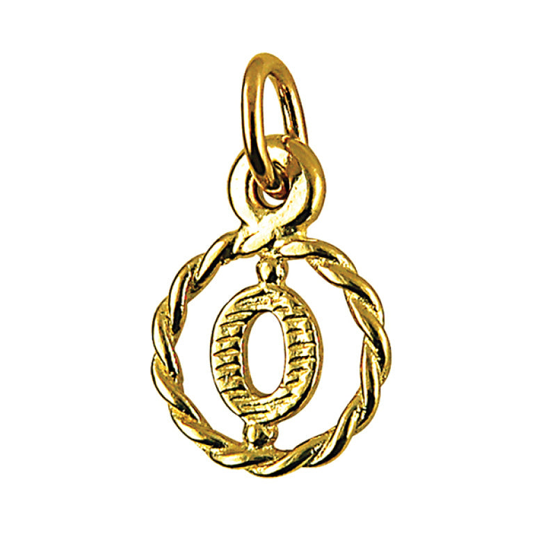 9ct Yellow Gold Initial I Charm