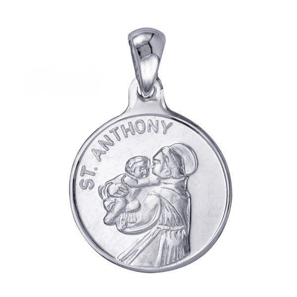 Sterling Silver Round St Anthony Charm