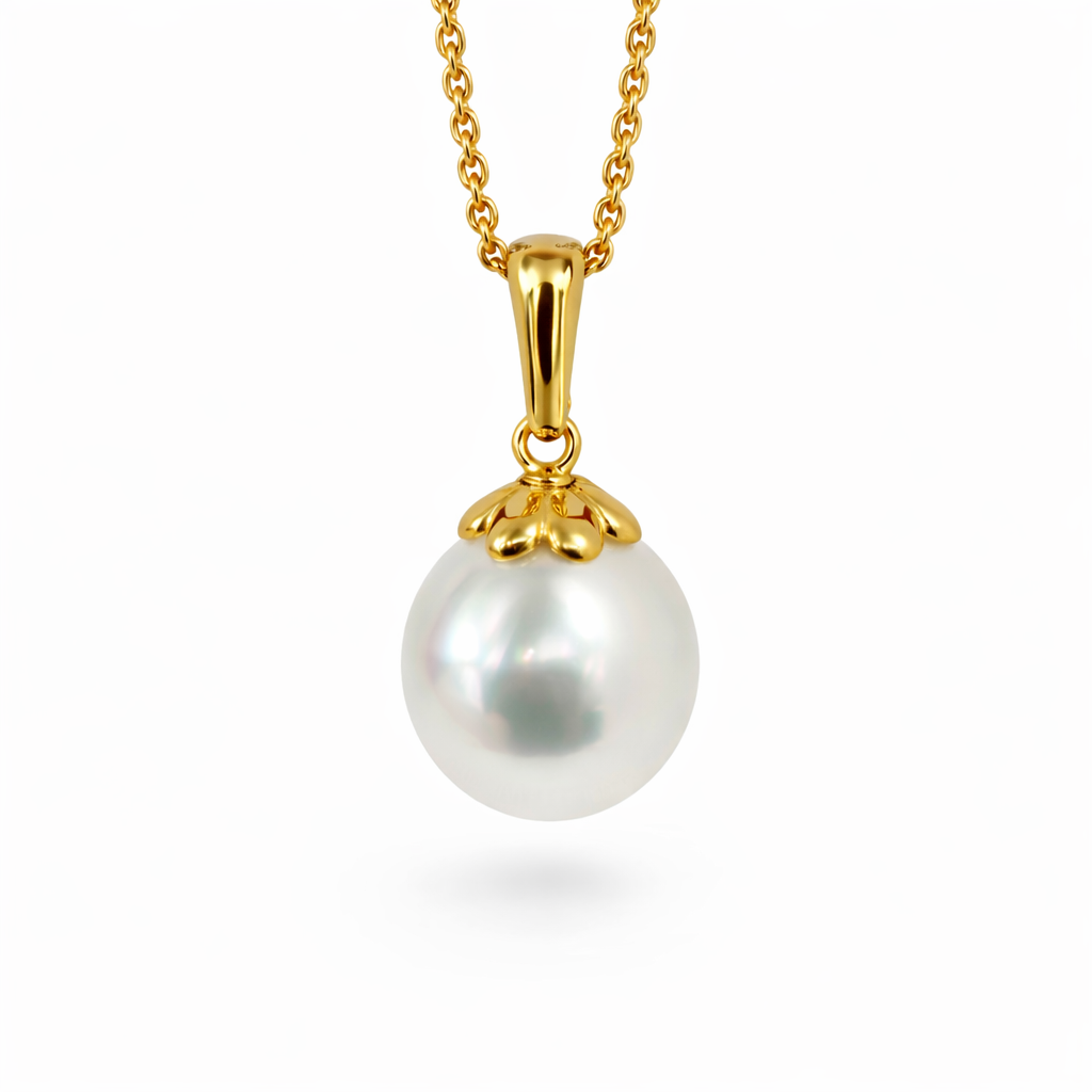 Autore 18ct Yellow Gold South Sea Pearl Pendant, 12mm
