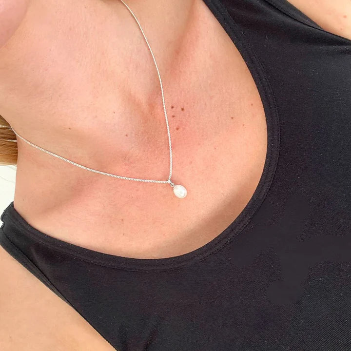 Sterling Silver 10mm Freshwater Pearl Pendant