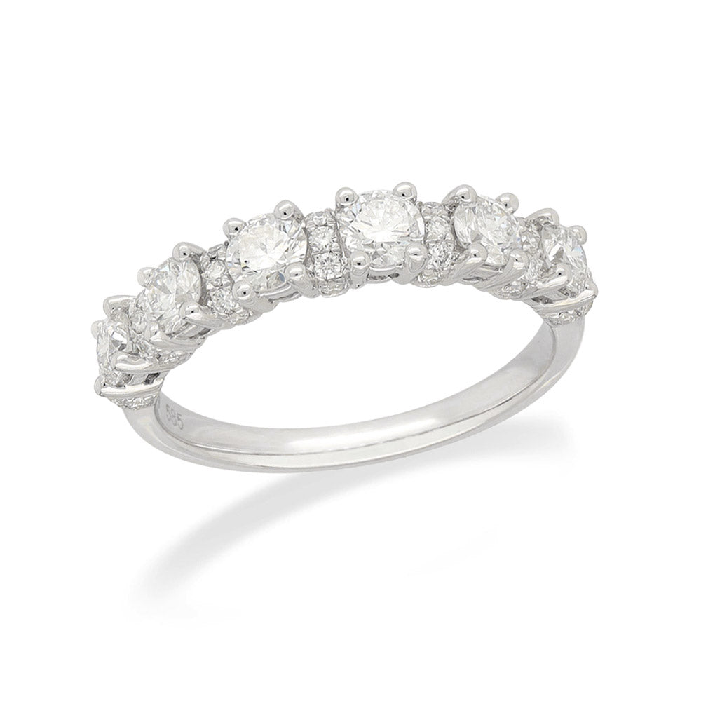 9ct White Gold Lab-Grown Diamond Ring, 1ct total