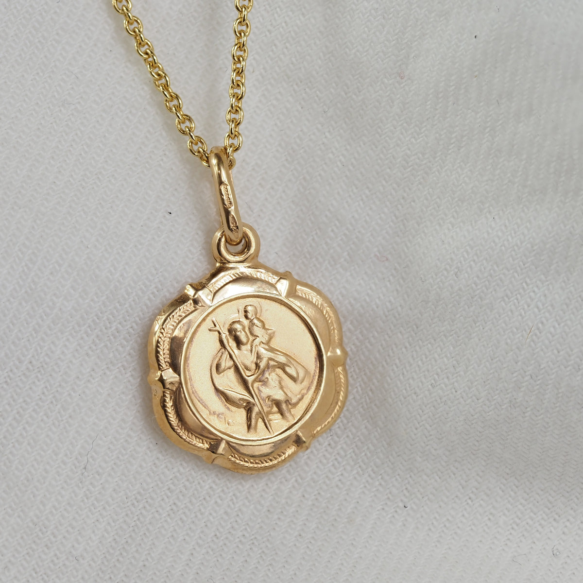 9ct Yellow Gold St Christopher Pendant