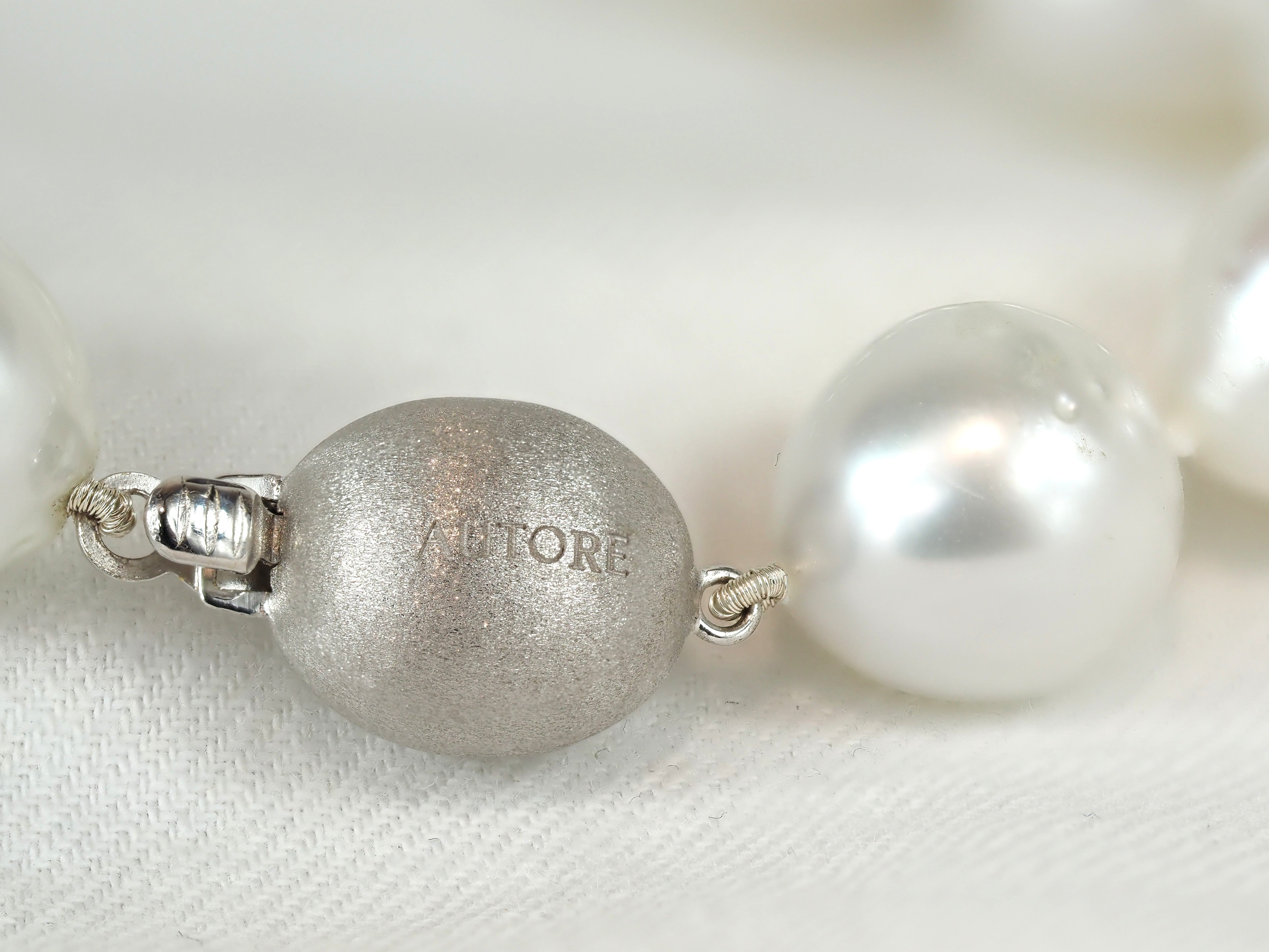 Autore 18ct White Gold South Sea Pearl Bracelet, 9-12mm
