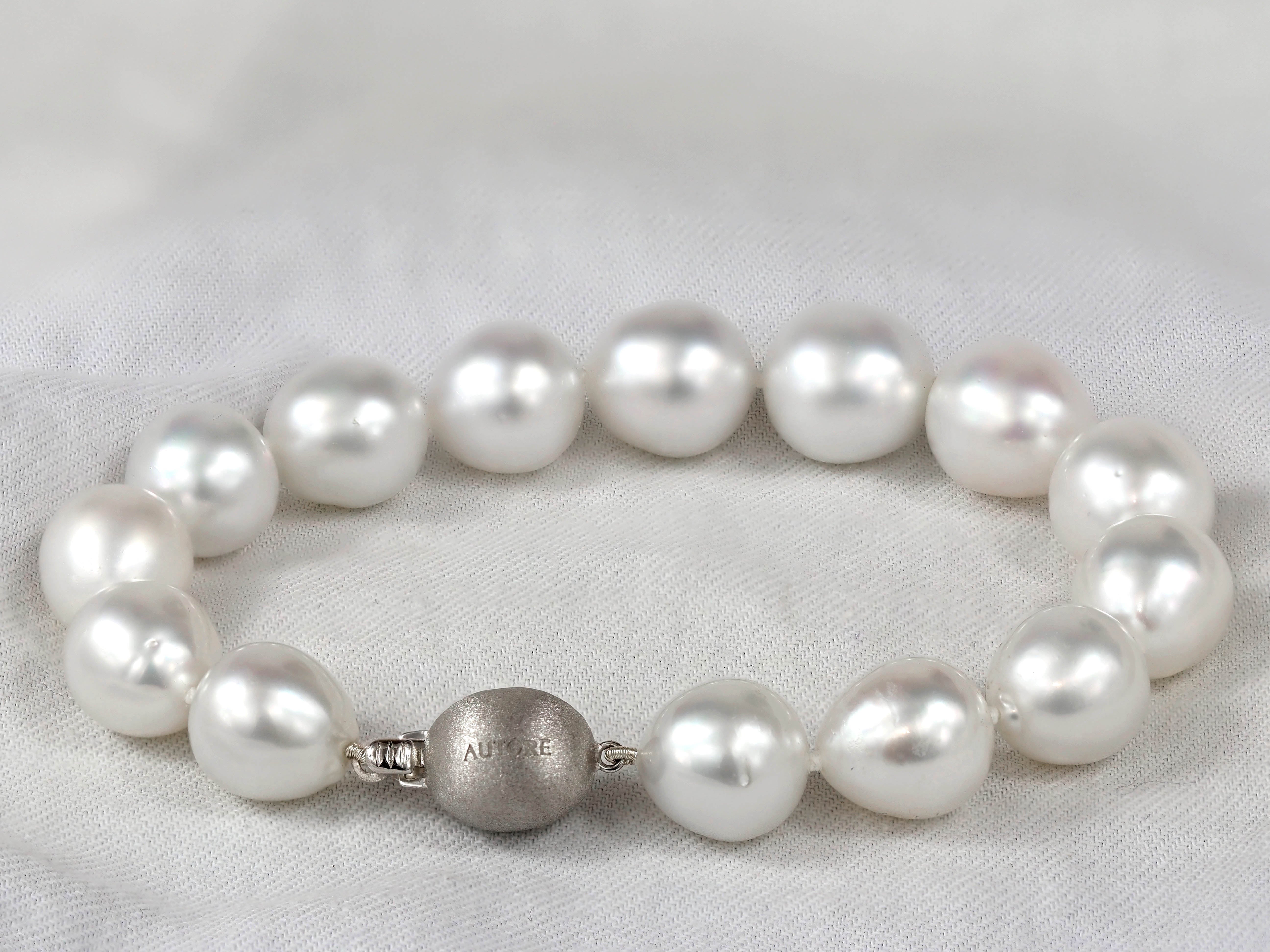 Autore 18ct White Gold South Sea Pearl Bracelet, 9-12mm