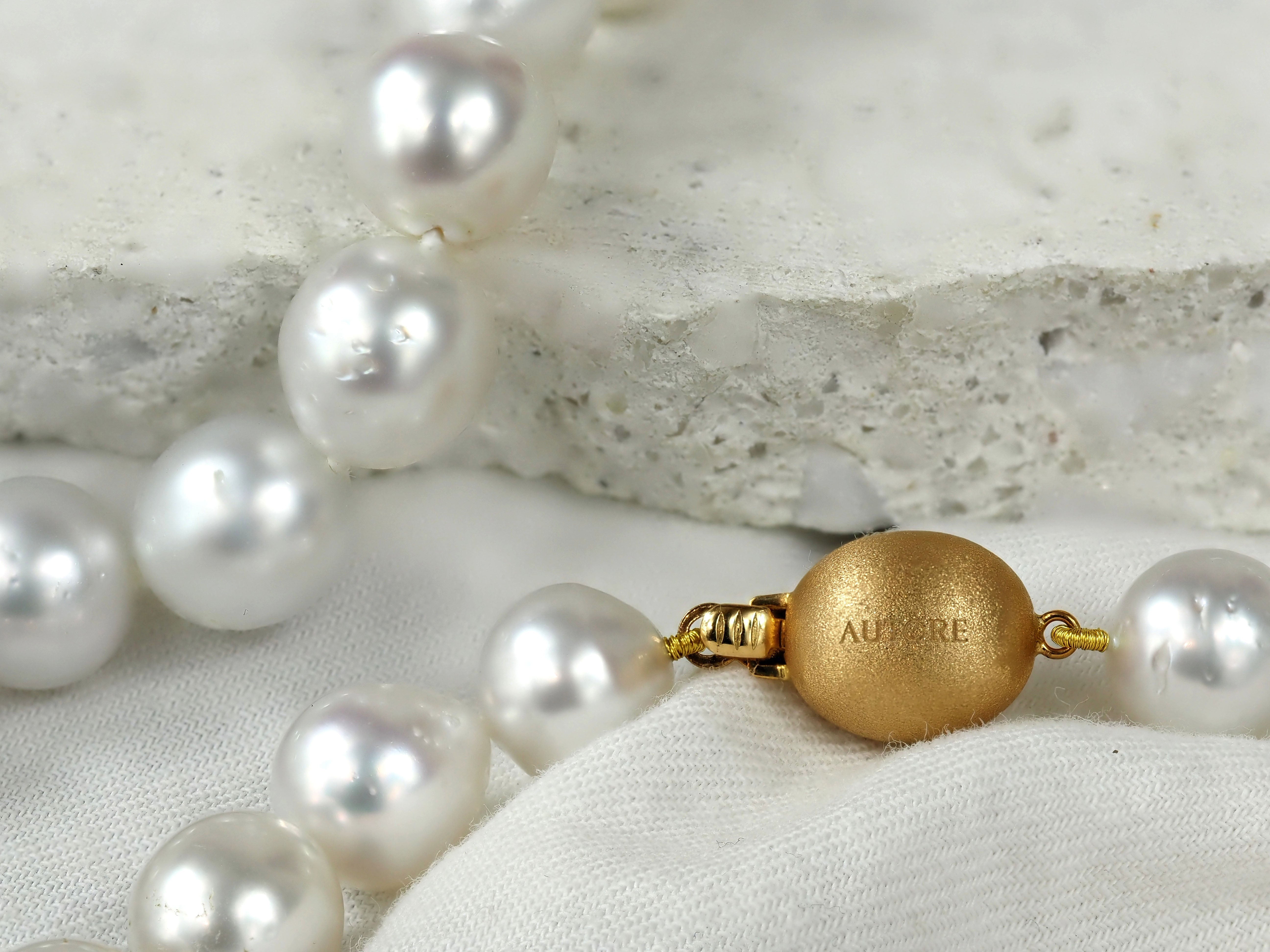 Autore 18ct Yellow Gold South Sea Pearl Strand, 10-11mm