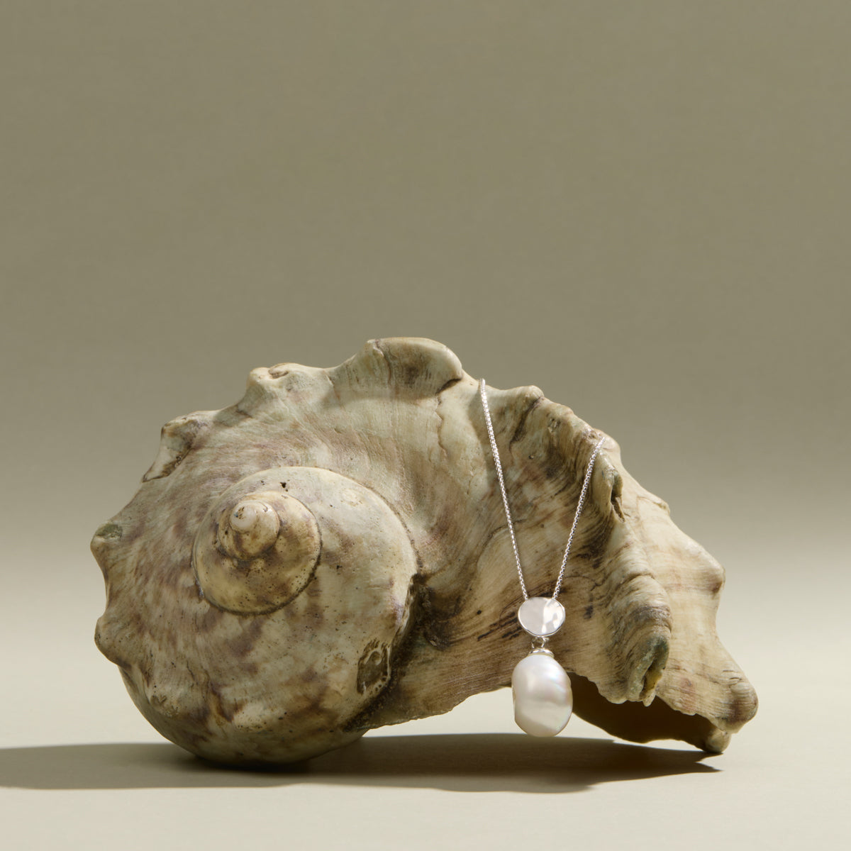 NAJO Ocean Drift Pearl Necklace Silver