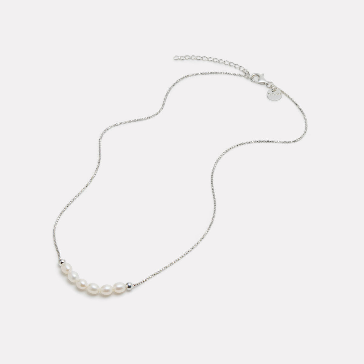 NAJO Shoreline Pearl Necklace Silver