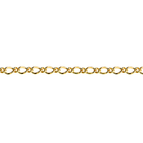 9ct Yellow Gold 1 to 1 Figaro Anklet, 25cm