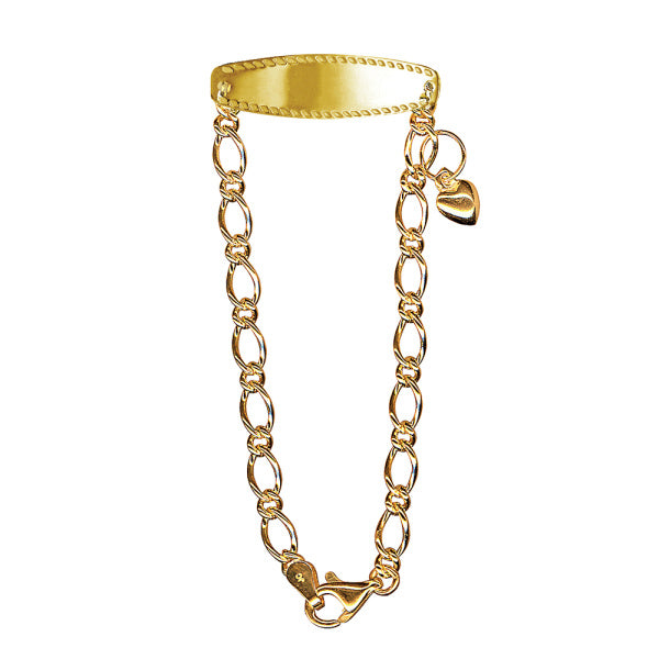 Sterling Silver Gold Plated ID Bracelet