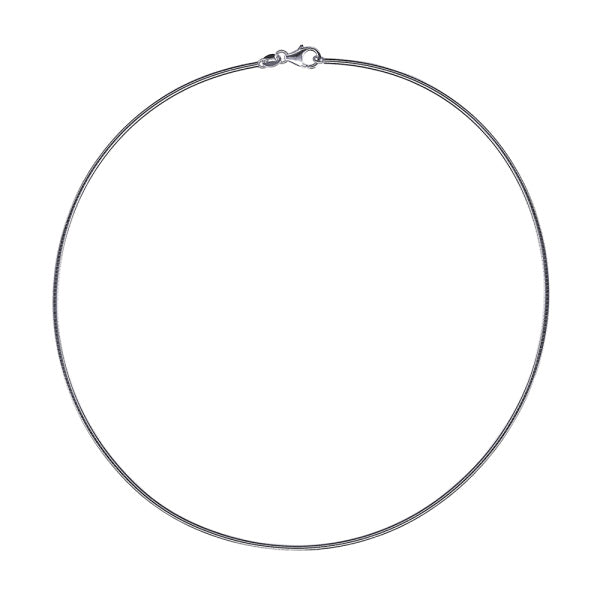 Sterling Silver Round Omega, 1.5mm, 50cm