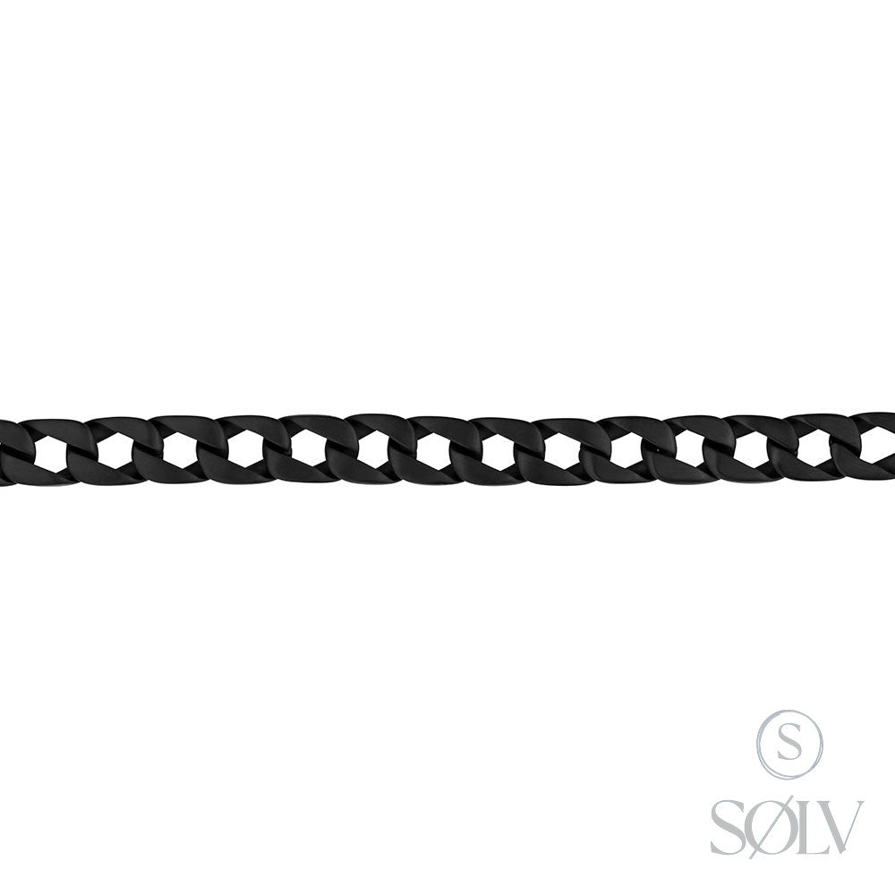 Solv Stainless Steel Black Plated Curb Chain, 60cm
