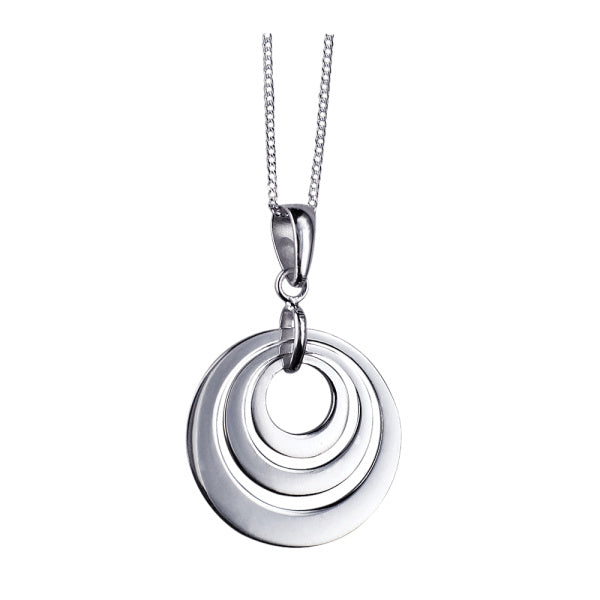 Sterling Silver Triple Disc Necklet