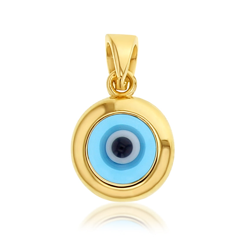 9ct Yellow Gold Mini Evil Eye Pendant