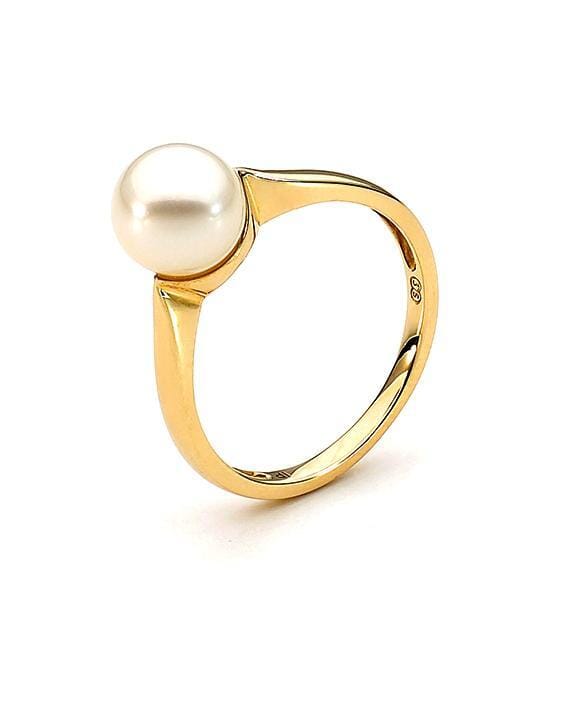 9ct Yellow Gold 8mm Freshwater Pearl ring