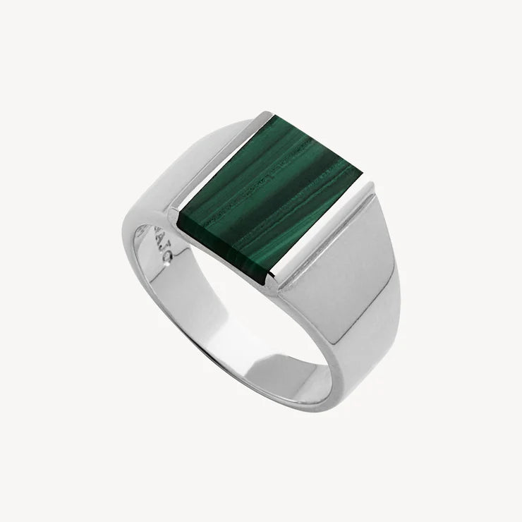 Najo Sterling Silver Alchemist Malachite Ring