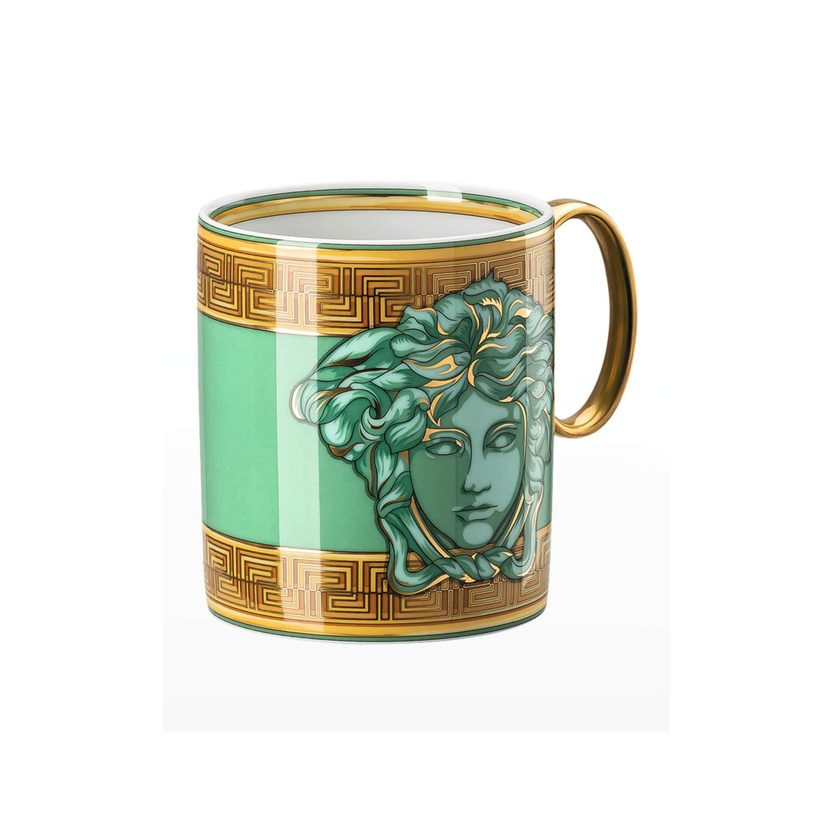 Versace Medusa Amplified Coin Mug with Handle - Green