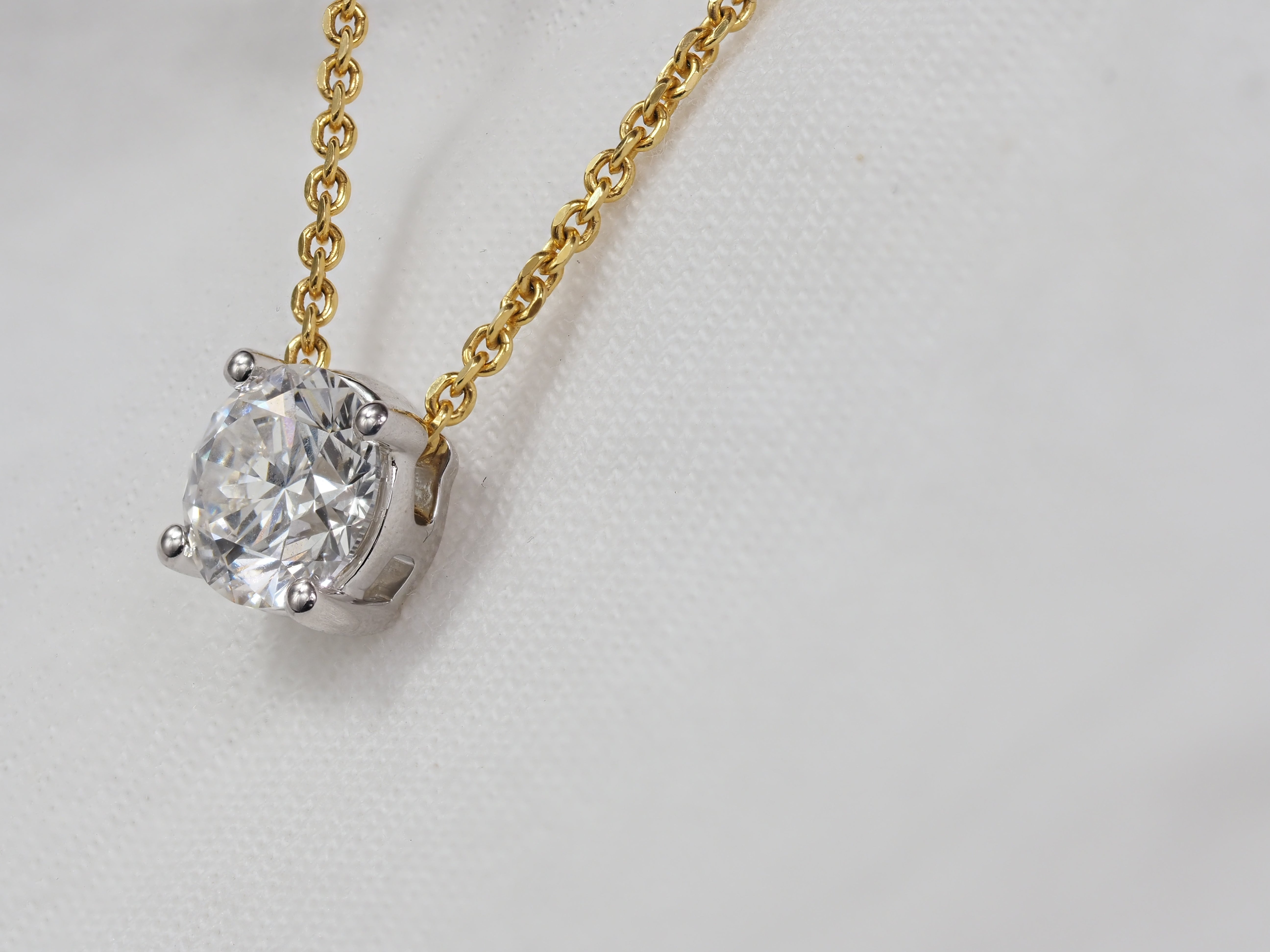 9ct White Gold Lab-Grown Diamond Slider Pendant, 1.53ct