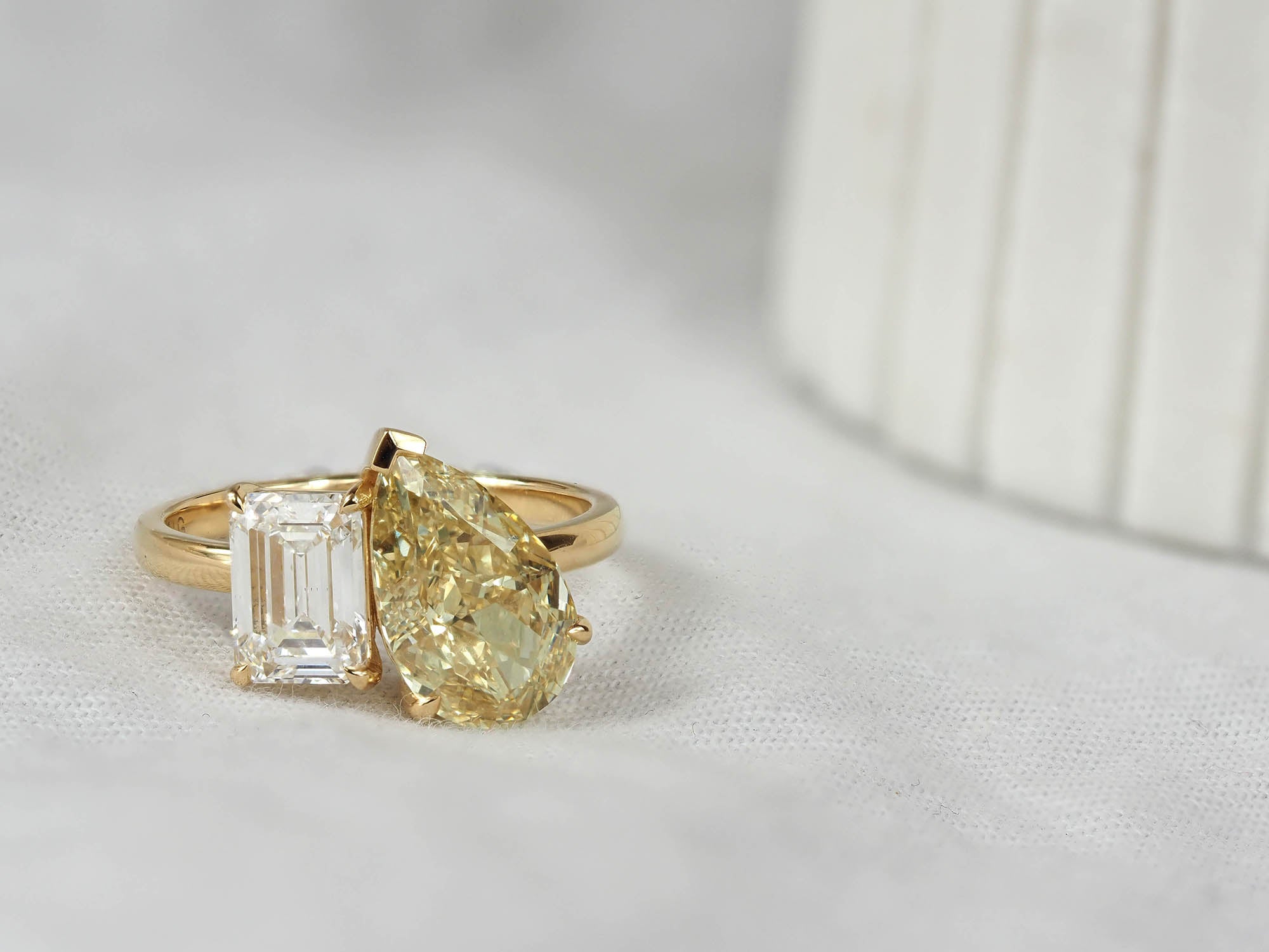 18ct Yellow Gold Yellow Lab-Grown Diamond Ring, 4.62ct Total