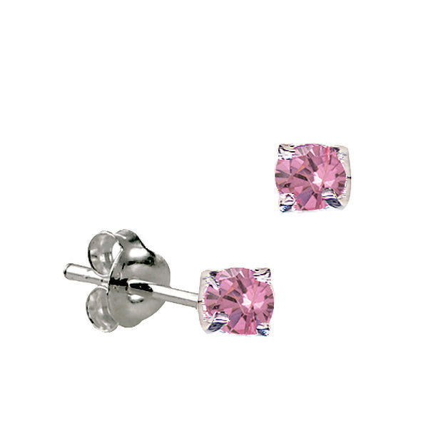 Sterling Silver October Birthstone Stud Earring