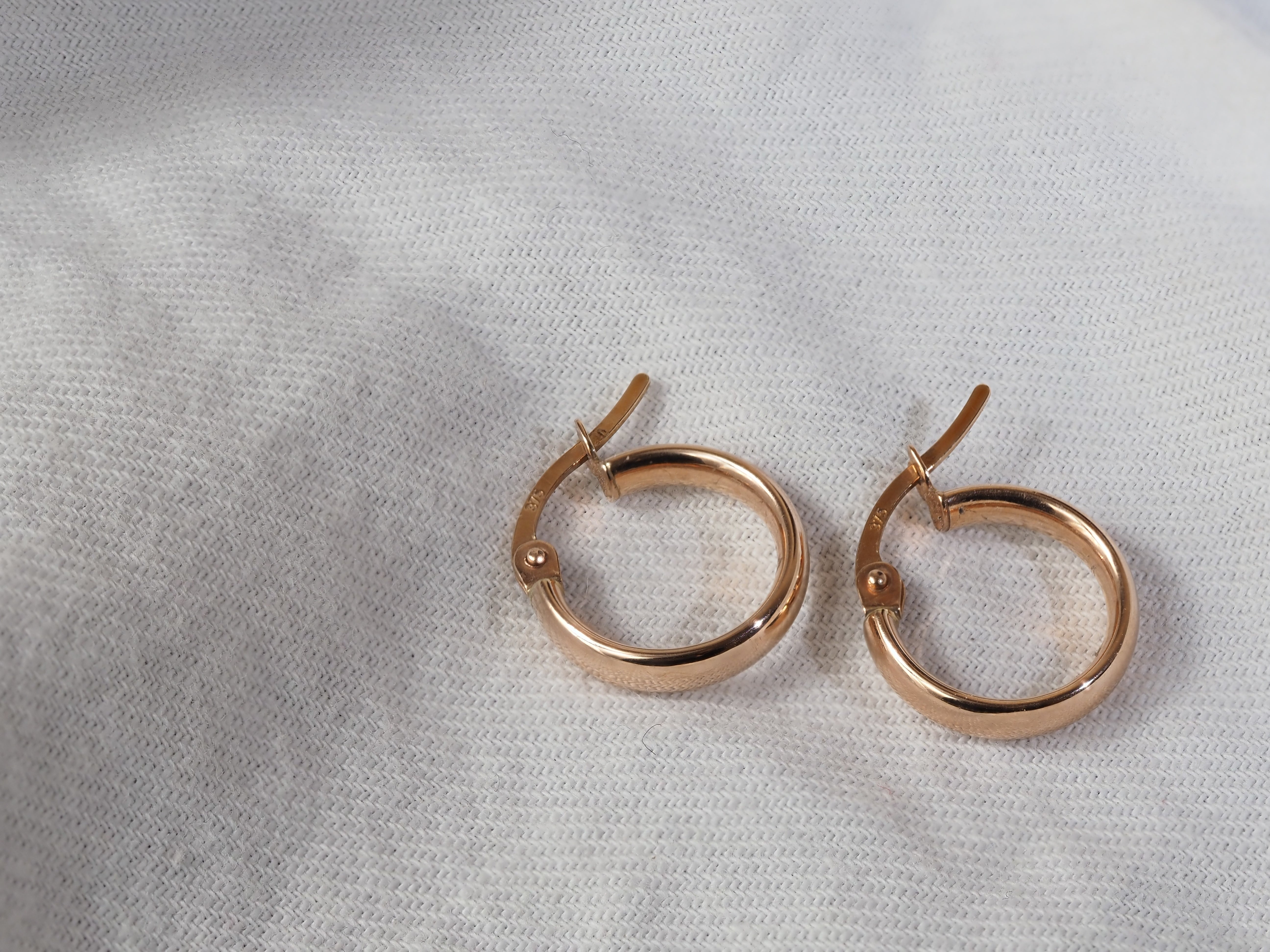 9ct Rose Gold Hoop Earrings