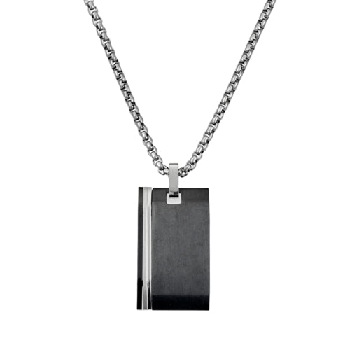 Solv Stainless Steel Black Plated Dog Tag