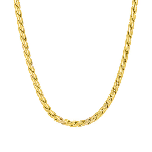 Solv Stainless Steel Yellow Gold Plated Serpentine Chain