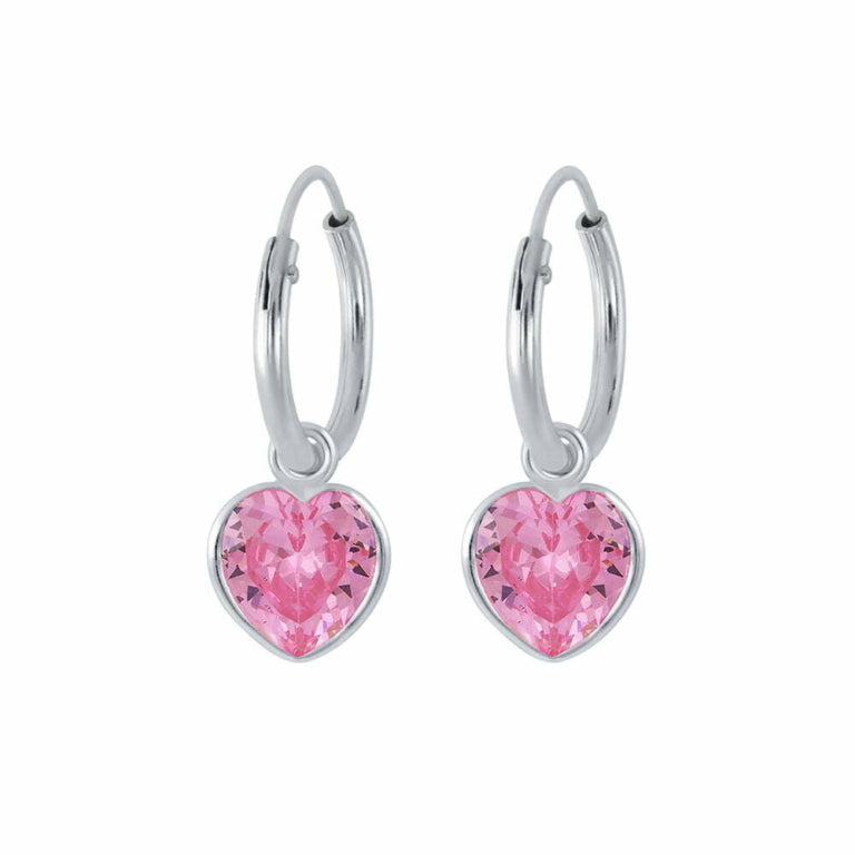 Solv Sterling Silver Huggie Drop Earrings