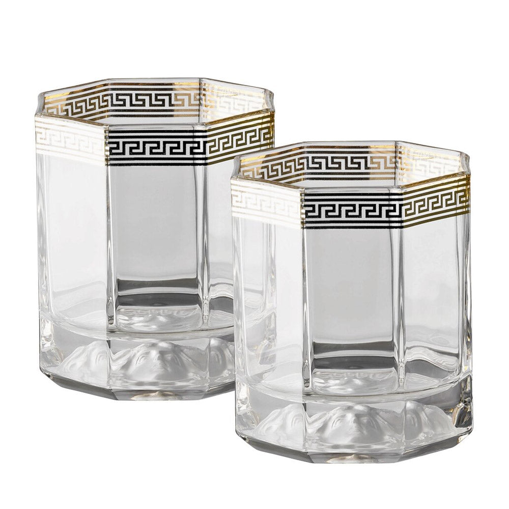 Versace Home Medusa Lumiere D'Or Whisky Glasses