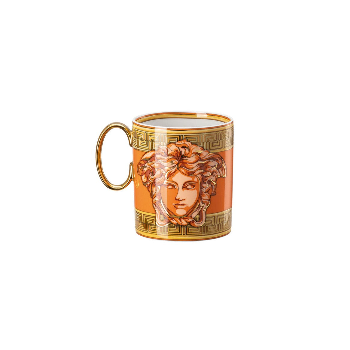 Versace Medusa Amplified Coin Mug with Handle - Orange