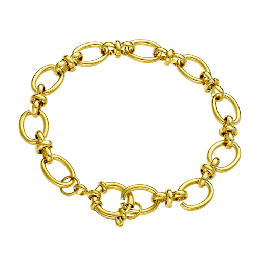 Solv Stainless Steel Gold Plated Charm Bracelet