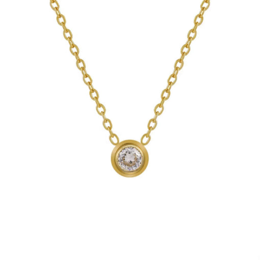 Solv Stainless Steel Cubic Zirconia Necklet