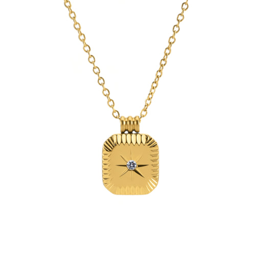 Solv Stainless Steel Gold Plated Tarot North Star Pendant