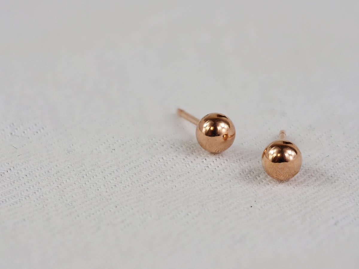 9ct Rose Gold 4mm Ball Studs